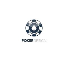 logotipo de design de fichas de pôquer