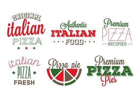 Emblemas de comida italiana vetor