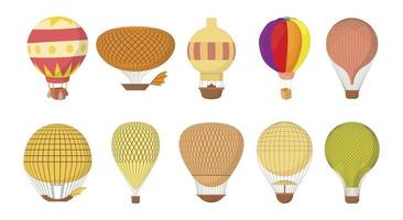 conjunto de ícones de balão de ar, estilo cartoon vetor