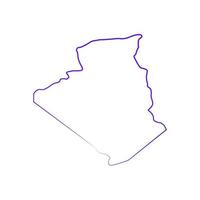 mapa da argélia em fundo branco vetor