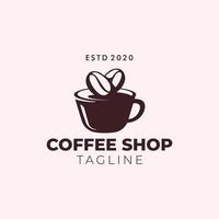 design de logotipo retrô de café vetor