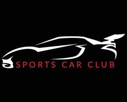 logotipo de carro esportivo perfeito para indústria de carros esportivos e clube de carros esportivos vetor