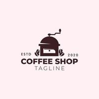 design de logotipo retrô de café vetor