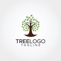 modelo de design de logotipo de árvore simples vetor