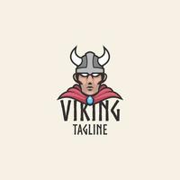 logotipo da cabeça viking vetor