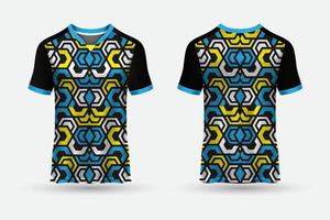 camisetas de design de camisa esportiva extraordinária com vetor de vista frontal e traseira