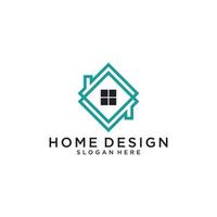 conceito de design de casa vetor logotipo imobiliário.