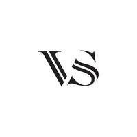 vetor de design de logotipo de carta vs ou sv.
