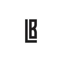 vetor de design de logotipo de letra lb ou bl.