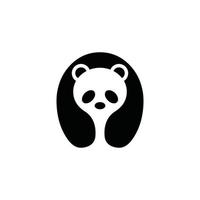 conceito de design de logotipo de vetor de urso panda.