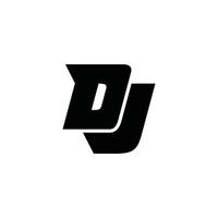 vetor de design de logotipo de letra inicial dj ou jd.