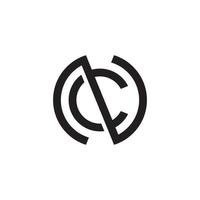vetor de design de logotipo de letra inicial nc ou cn.