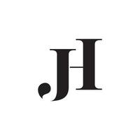 vetor de design de logotipo de letra jh ou hj.