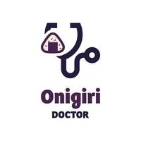 logotipo do médico onigiri vetor