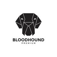 cão bloodhound polígono design de logotipo vetor gráfico símbolo ícone ilustração ideia criativa