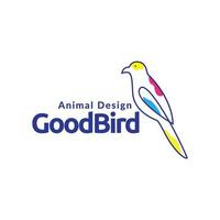 arte de linha abstrata beleza design de logotipo de passarinho gráfico de vetor símbolo ícone ilustração ideia criativa