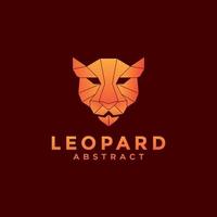 cabeça abstrata leopardo triângulo polígono design de logotipo vetor gráfico símbolo ícone ilustração ideia criativa