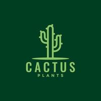 planta mínima cacto design de logotipo verde vetor gráfico símbolo ícone ilustração ideia criativa