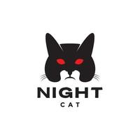 gato noturno gordo preto logotipo design gráfico de vetor símbolo ícone ilustração ideia criativa