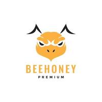 cabeça inseto cabeça mel abelha laranja logotipo design vetor gráfico símbolo ícone ilustração ideia criativa