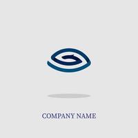 logotipo de design de ícone simples elegante para empresa de luxo de elite na moda forma de ganso laranja e azul marinho vector design eps 10