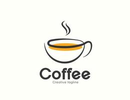 design do logotipo do café vetor