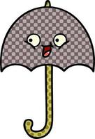 guarda-chuva de desenho animado estilo quadrinhos vetor