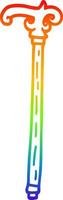 bengala de desenho de linha de gradiente de arco-íris vetor