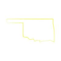 mapa de oklahoma ilustrado vetor