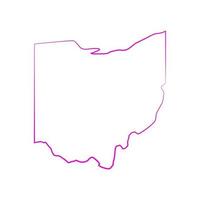 mapa de ohio ilustrado vetor