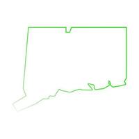 mapa de Connecticut em fundo branco vetor