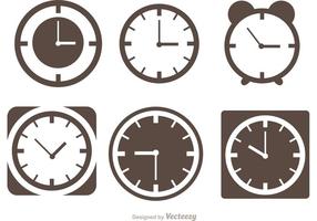 Desktop Clock Silhouette Vectors