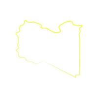 mapa da Líbia em fundo branco vetor