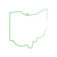 mapa de ohio ilustrado vetor