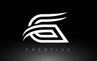 logotipo da letra g com linhas criativas e vetor de aparência de monograma