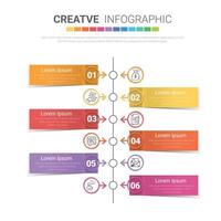 modelo de infográfico com opção de números 6 vetor