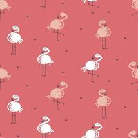 impressão de padrão de repetição sem costura de flamingos vetor
