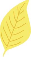ícone de folha em cores de tendência 2021. doodle desenhado à mão. vetor, minimalismo. outono, folhas, adesivo laranja ouro vetor