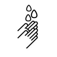lavar as mãos para manter o ícone de vetor plano limpo para sites e imprimir