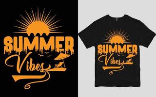 design de camiseta de verão vetor