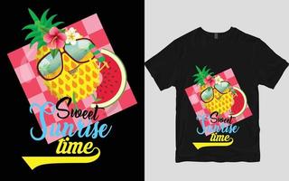 design de camiseta de verão vetor