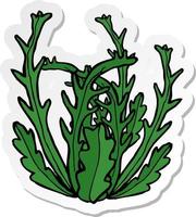 adesivo de uma alga de desenho animado vetor