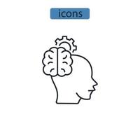 ícones racionais simbolizam elementos vetoriais para infográfico web vetor