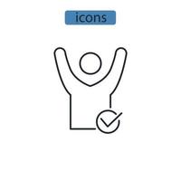 elementos de vetor de símbolo de ícones de confiança para web infográfico