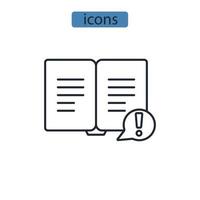 fatos ícones símbolo elementos vetoriais para infográfico web vetor