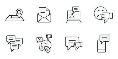 conjunto de ícones de feedback. elementos de vetor de símbolo de pacote de feedback para web infográfico