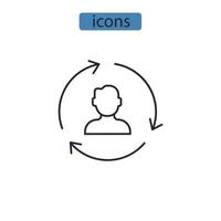 elementos de vetor de símbolo de ícones autocorretivos para web infográfico