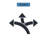 ícones de orientação símbolo elementos vetoriais para web infográfico vetor