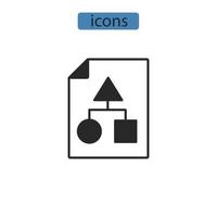 ícones de processo símbolo elementos vetoriais para web infográfico vetor