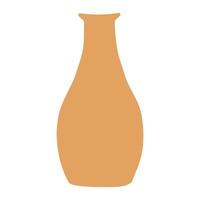 vaso de cerâmica no estilo boho vetor